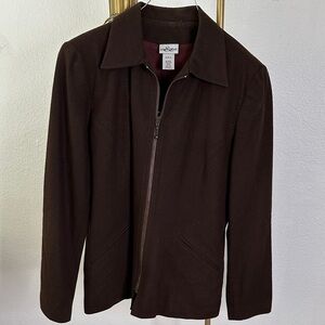 Hillard & Hanson Tan Wool Blend Jacket